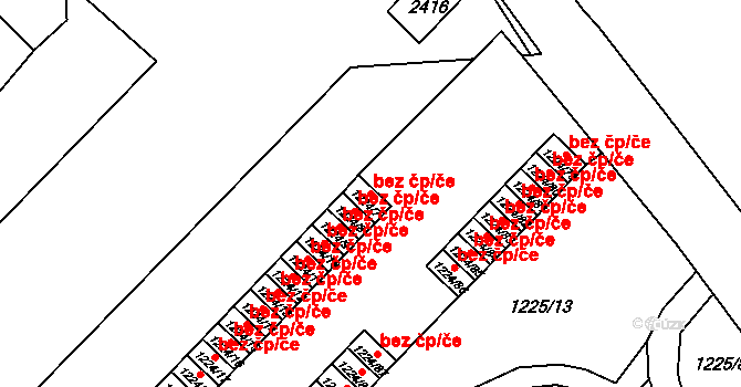Teplice 42728207 na parcele st. 1224/7 v KÚ Teplice-Trnovany, Katastrální mapa