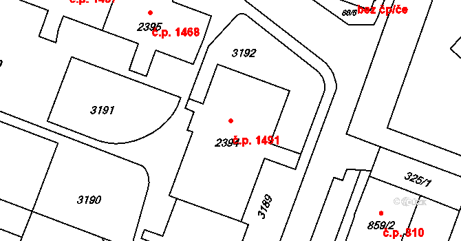 Kateřinky 1491, Opava na parcele st. 2394 v KÚ Kateřinky u Opavy, Katastrální mapa