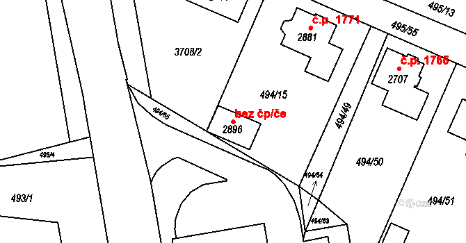 Lysá nad Labem 50417207 na parcele st. 2896 v KÚ Lysá nad Labem, Katastrální mapa