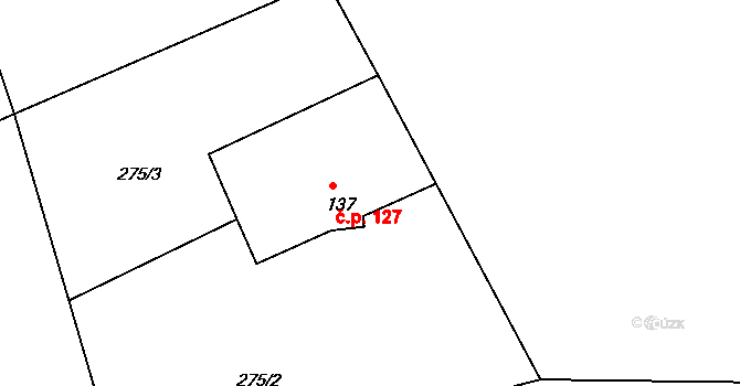 Klínec 127 na parcele st. 137 v KÚ Klínec, Katastrální mapa