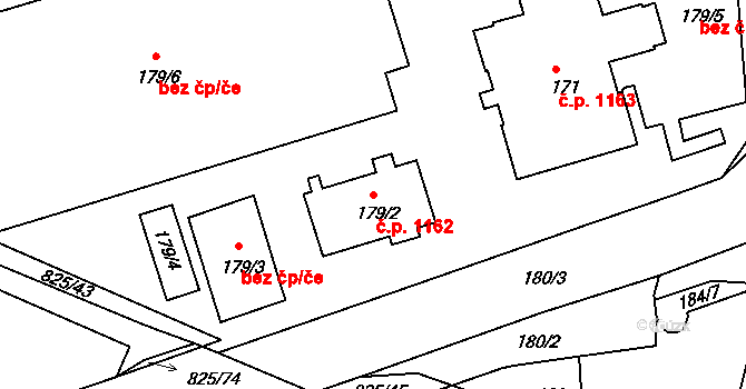Příbor 1162 na parcele st. 179/2 v KÚ Klokočov u Příbora, Katastrální mapa