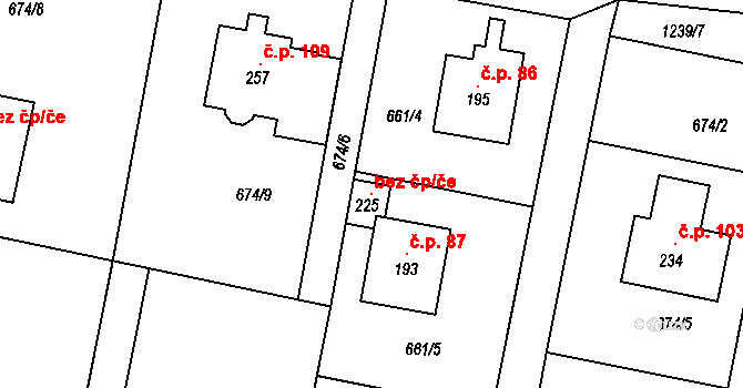 Teplýšovice 101455208 na parcele st. 225 v KÚ Teplýšovice, Katastrální mapa