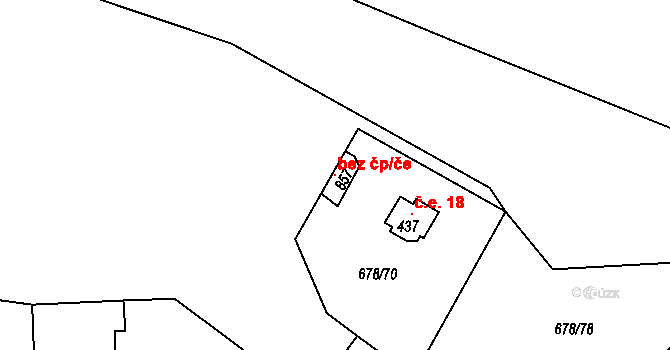 Trnová 118547208 na parcele st. 857 v KÚ Trnová u Plzně, Katastrální mapa