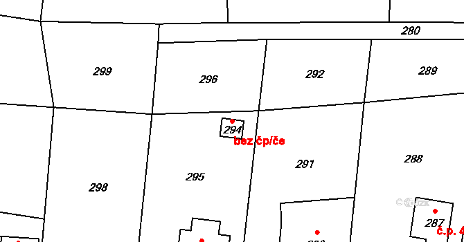Jablůnka 39532208 na parcele st. 294 v KÚ Jablůnka, Katastrální mapa