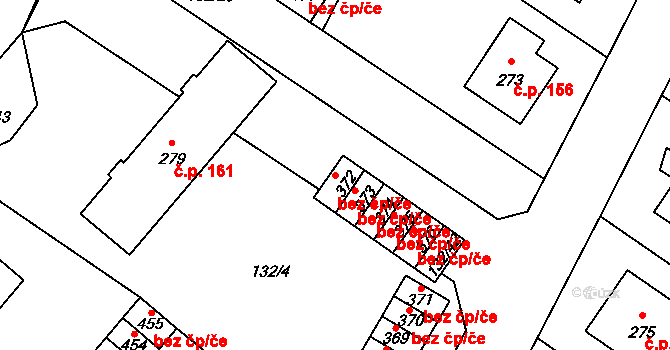 Červené Janovice 43124208 na parcele st. 372 v KÚ Červené Janovice, Katastrální mapa