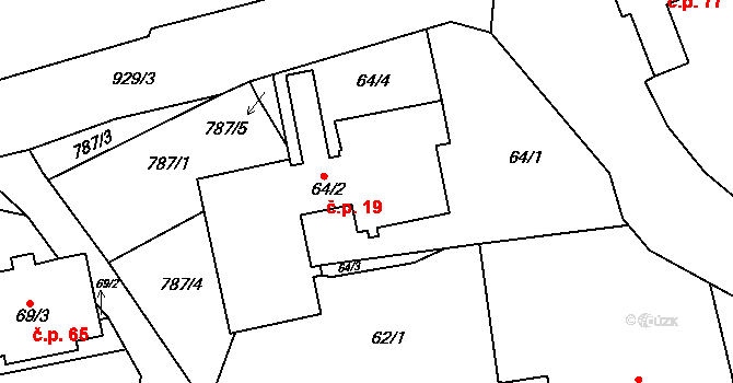 Meclov 43483208 na parcele st. 64/2 v KÚ Třebnice u Domažlic, Katastrální mapa