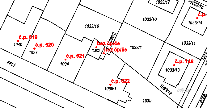 Chotěboř 44559208 na parcele st. 1036/3 v KÚ Chotěboř, Katastrální mapa