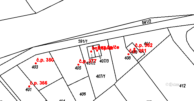 Novosedlice 48928208 na parcele st. 407/3 v KÚ Novosedlice, Katastrální mapa