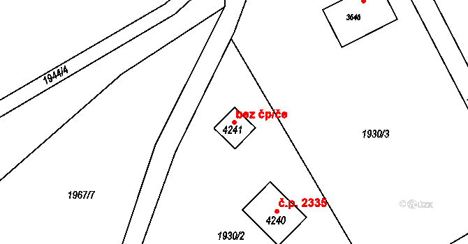 Rožnov pod Radhoštěm 49217208 na parcele st. 4241 v KÚ Rožnov pod Radhoštěm, Katastrální mapa