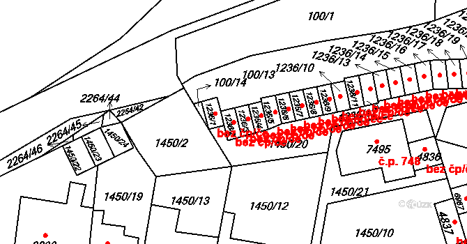 Beroun 50084208 na parcele st. 1236/2 v KÚ Beroun, Katastrální mapa