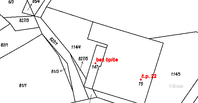 Stráž nad Nežárkou 107435209 na parcele st. 147 v KÚ Dolní Lhota u Stráže nad Nežárkou, Katastrální mapa
