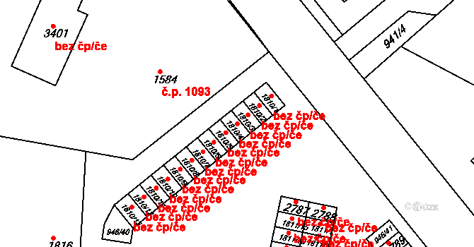 Jičín 39772209 na parcele st. 1810/4 v KÚ Jičín, Katastrální mapa