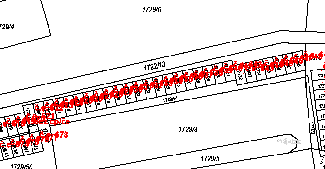 Miřetice u Klášterce nad Ohří 635, Klášterec nad Ohří na parcele st. 1729/24 v KÚ Miřetice u Klášterce nad Ohří, Katastrální mapa