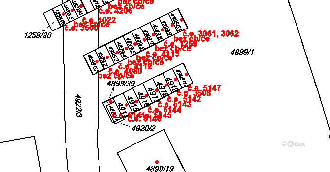 Ústí nad Labem-centrum 1281,5142, Ústí nad Labem na parcele st. 4918 v KÚ Ústí nad Labem, Katastrální mapa