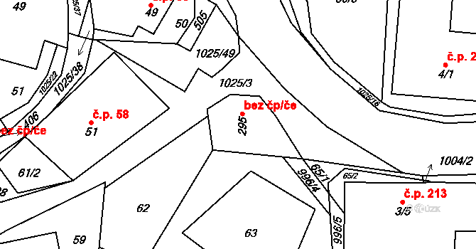 Prosetín 38049210 na parcele st. 295 v KÚ Prosetín u Hlinska, Katastrální mapa