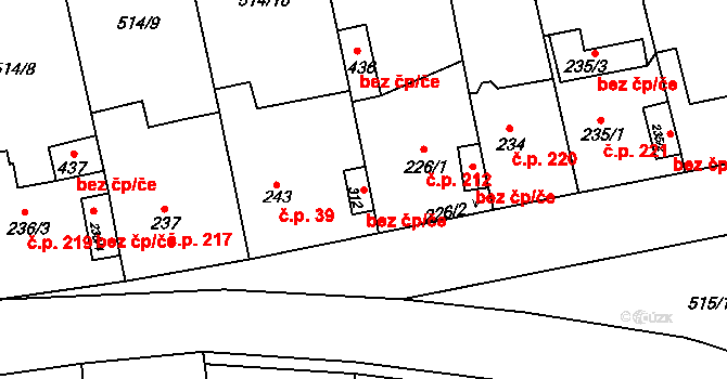 Tetín 43430210 na parcele st. 312 v KÚ Tetín u Berouna, Katastrální mapa