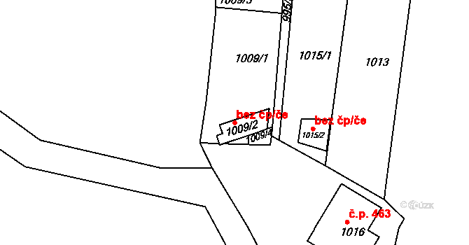 Proboštov 45125210 na parcele st. 1009/2 v KÚ Proboštov u Teplic, Katastrální mapa
