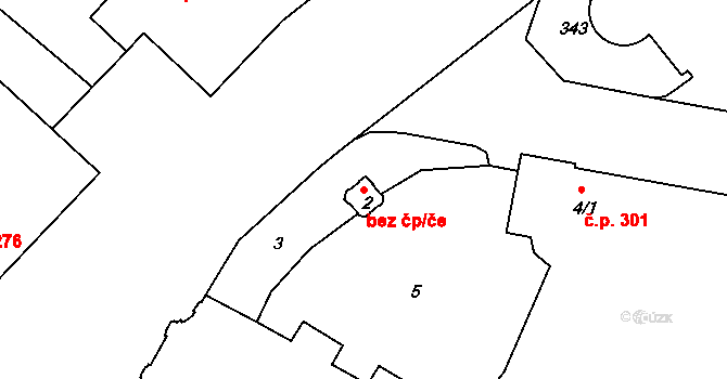 Děčín 47104210 na parcele st. 2 v KÚ Děčín, Katastrální mapa