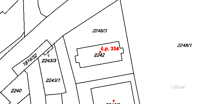 Havířov 48736210 na parcele st. 2242 v KÚ Bludovice, Katastrální mapa
