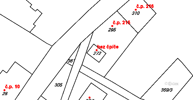 Oldřichov v Hájích 49384210 na parcele st. 272 v KÚ Oldřichov v Hájích, Katastrální mapa