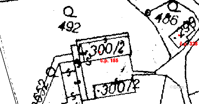 Libina 155 na parcele st. 7264 v KÚ Horní Libina, Katastrální mapa