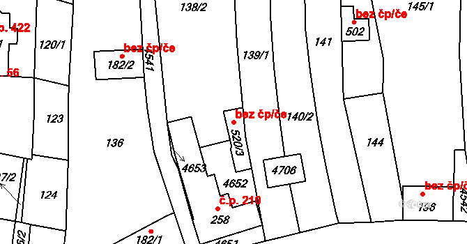 Mistřice 83132210 na parcele st. 520/3 v KÚ Mistřice I, Katastrální mapa