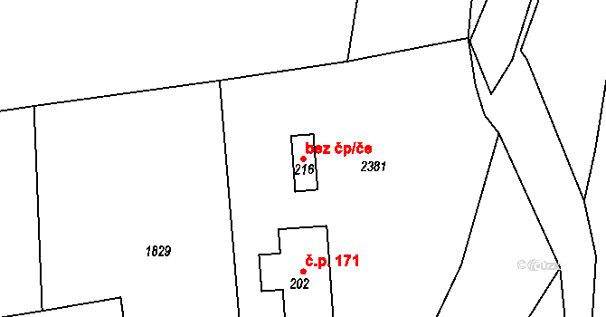 Horní Stropnice 106343211 na parcele st. 216 v KÚ Rychnov u Nových Hradů, Katastrální mapa