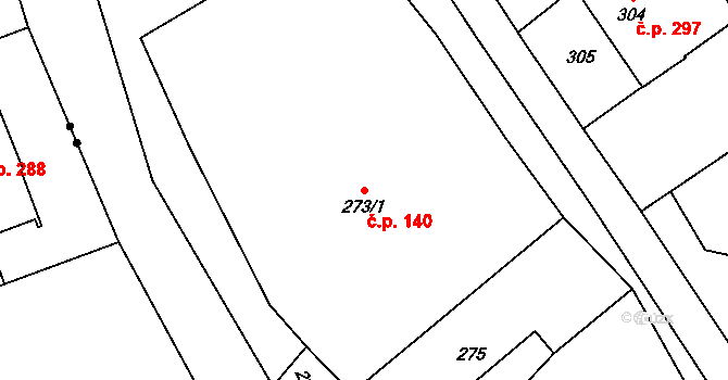 Janovice 140, Rýmařov na parcele st. 273/1 v KÚ Janušov, Katastrální mapa