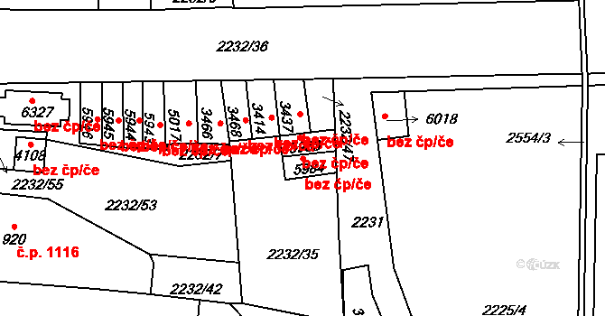 Jablonec nad Nisou 2614, Katastrální mapa