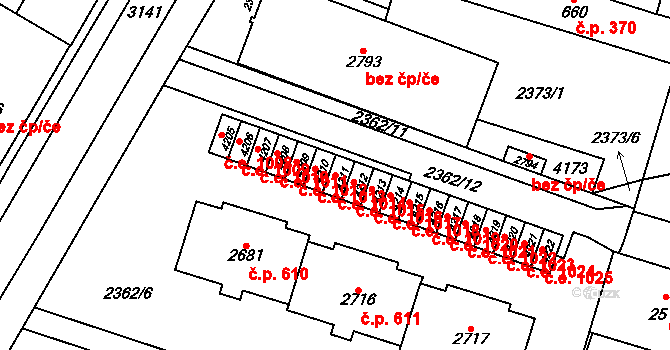 Kyjov 1014 na parcele st. 4211 v KÚ Kyjov, Katastrální mapa