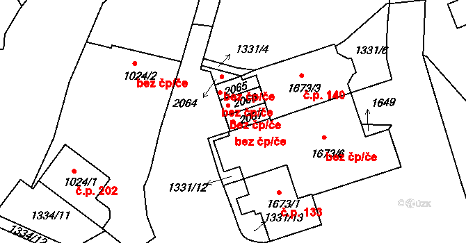 Český Krumlov 38419211 na parcele st. 2067 v KÚ Český Krumlov, Katastrální mapa