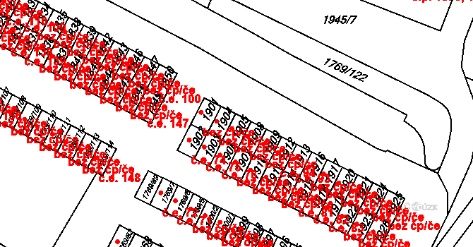 Tachov 38975211 na parcele st. 1905 v KÚ Tachov, Katastrální mapa