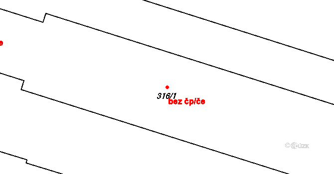 Čachovice 39287211 na parcele st. 316/1 v KÚ Struhy, Katastrální mapa