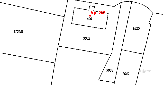 Nedachlebice 40632211 na parcele st. 3082 v KÚ Nedachlebice, Katastrální mapa