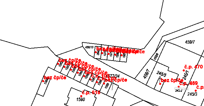 Litovel 94 na parcele st. 1978 v KÚ Litovel, Katastrální mapa