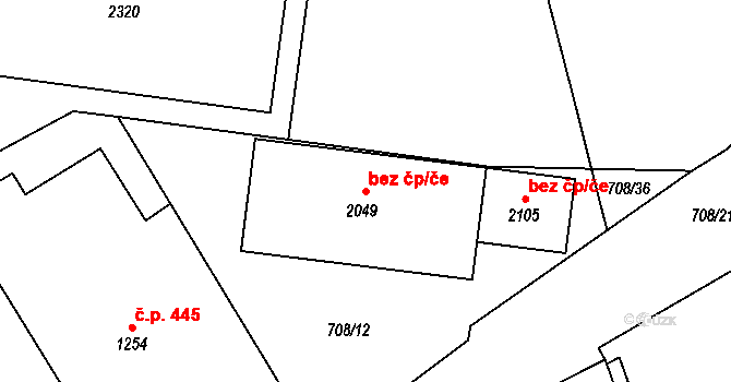 Český Brod 41433211 na parcele st. 2049 v KÚ Český Brod, Katastrální mapa