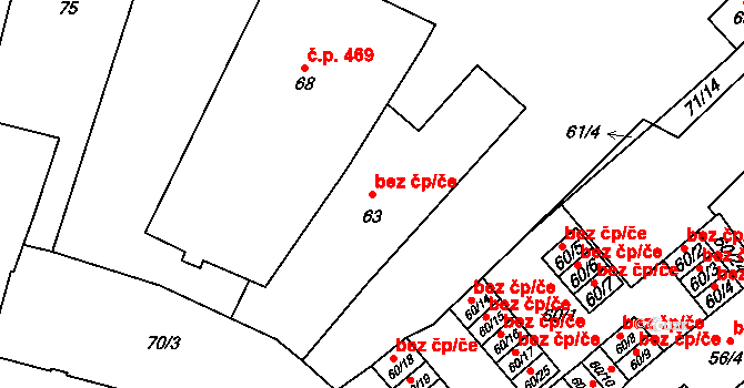 Opava 43800211 na parcele st. 63 v KÚ Opava-Město, Katastrální mapa