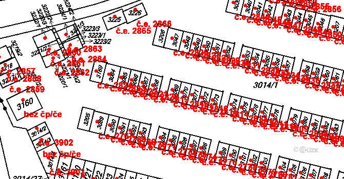 Podlesí 2818, Havířov na parcele st. 3069 v KÚ Bludovice, Katastrální mapa