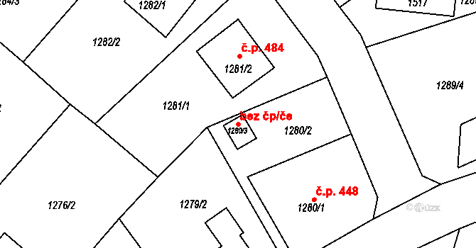 Liberec 46994211 na parcele st. 1280/3 v KÚ Růžodol I, Katastrální mapa