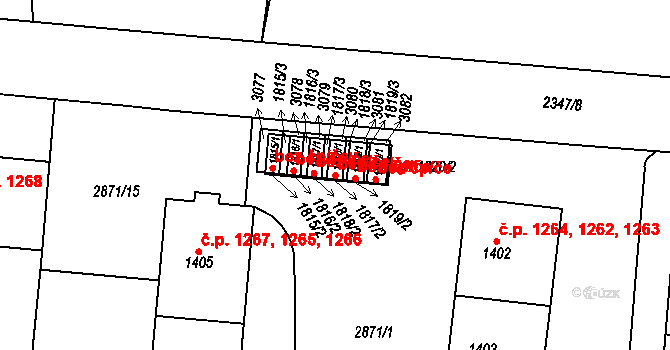 Choceň 47908211 na parcele st. 1818/1 v KÚ Choceň, Katastrální mapa