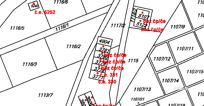 Dvůr Králové nad Labem 49343211 na parcele st. 3780 v KÚ Dvůr Králové nad Labem, Katastrální mapa