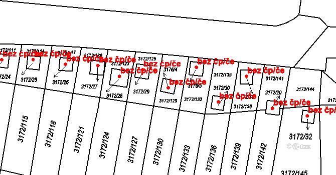 Chomutov 49511211 na parcele st. 3176/4 v KÚ Chomutov II, Katastrální mapa