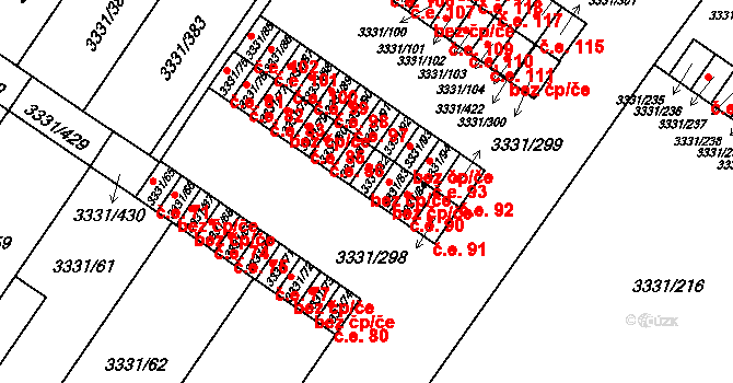 Dubňany 50065211 na parcele st. 3331/82 v KÚ Dubňany, Katastrální mapa