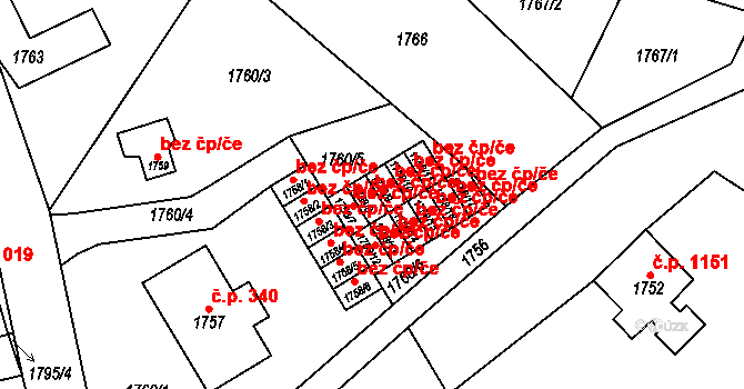 Smržovka 50314211 na parcele st. 1758/8 v KÚ Smržovka, Katastrální mapa