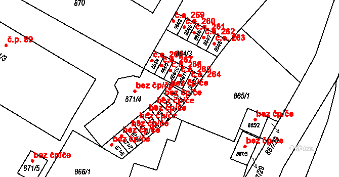 Litoměřice 52134211 na parcele st. 871/13 v KÚ Litoměřice, Katastrální mapa