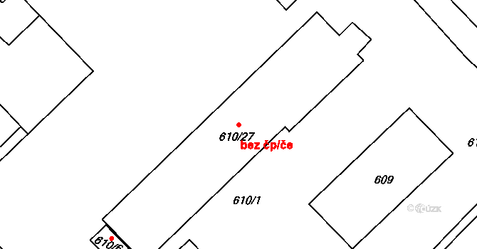 Orlová 91596211 na parcele st. 610/27 v KÚ Poruba u Orlové, Katastrální mapa