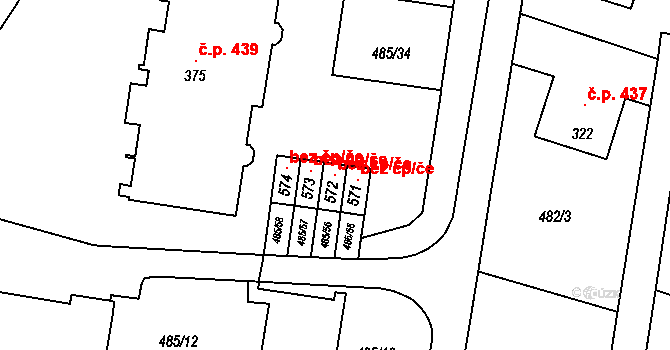 Herálec 97776211 na parcele st. 572 v KÚ Český Herálec, Katastrální mapa