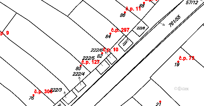 Zarazice 10, Veselí nad Moravou na parcele st. 82 v KÚ Zarazice, Katastrální mapa