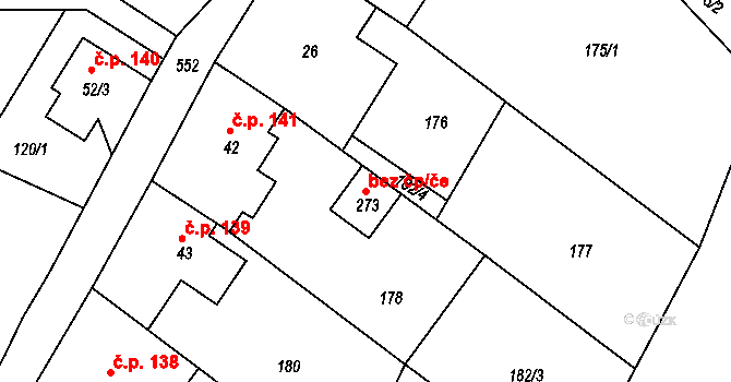 Prácheň 35, Kamenický Šenov na parcele st. 273 v KÚ Prácheň, Katastrální mapa