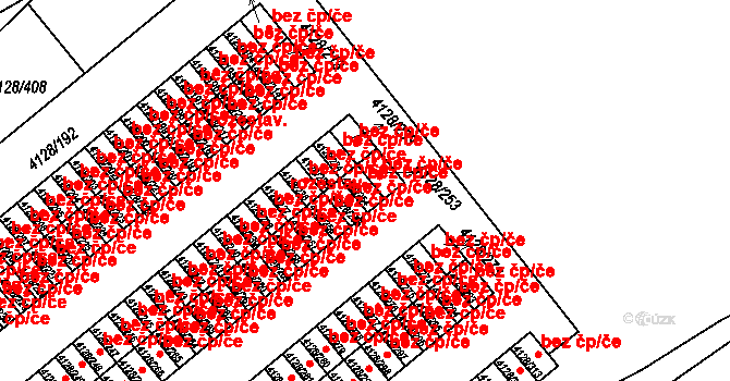 Kutná Hora 38248212 na parcele st. 4128/254 v KÚ Kutná Hora, Katastrální mapa